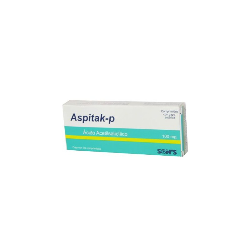 ACIDO ACETILSALICILICO 100 mg, 30 comp, ASPITAK-P