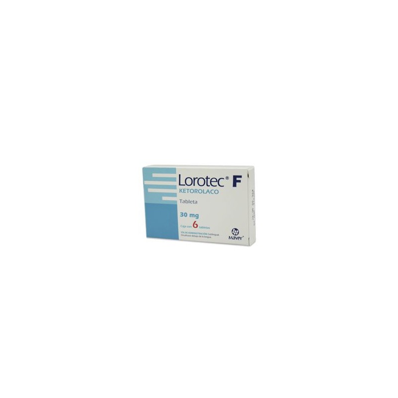 KETOROLACO SUBLINGUAL 30 mg, 6 tab, LOROTEC F