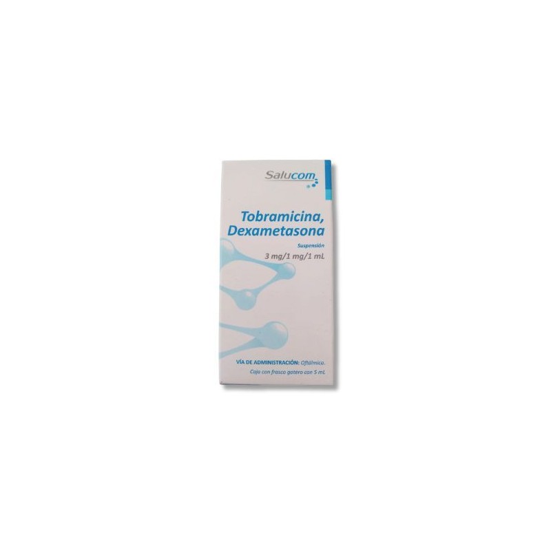 TOBRAMICINA/DEXAMETASONA 3 mg/1 mg/1 ml, 5 ml gts, SALUCOM