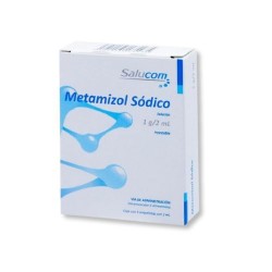 METAMIZOL SODICO 1 g/2 ml, 3 amp, SALUCOM